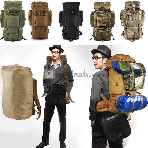リュックサック 大容量 65L 男女兼用 バックパック 軽量 ハイキングバッグ アウトドア 旅行 登山 リュック おすすめ リュック 人気リュック バッグ レインカバー