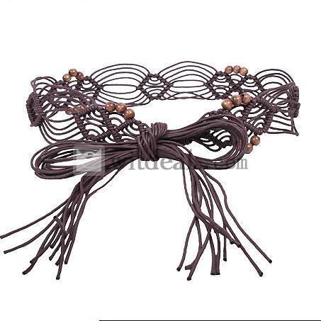 縄ベルト ひもベルト 縄編み細ベルト メッシュベルトレディース ベルト