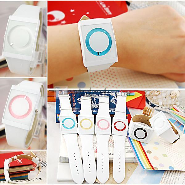 アベック時計 ファッション 石英 男女兼用 レザーウォッチ ガラス 韓版 可愛い