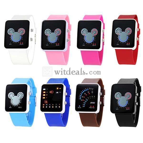 レディース腕時計 LED 学生 電子時計 ゴム 子供 防水 合金 ファッション　人気 可愛い