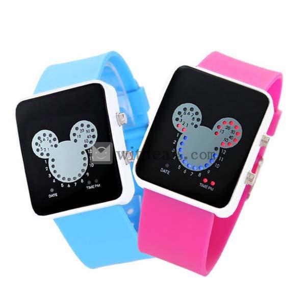 レディース腕時計 LED 学生 電子時計 ゴム 子供 防水 合金 ファッション　人気 可愛い