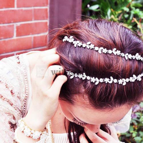 ファッション 髪飾り ヘアバンド 姫様 アクセサリー 小物 合金 可愛い シルバー