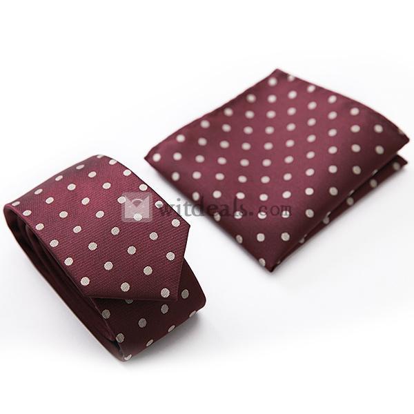 ハンカチドット柄 ネクタイ フォーマルネクタイ パーティー シルク ファッション アクセサリー