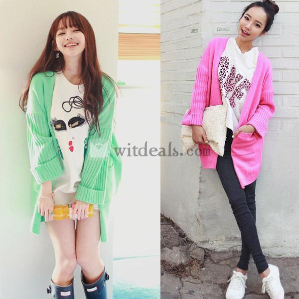 秋冬のニットフェア 無地 ニット 毛糸 カットソー カーディガン カジュアル 韓版 可愛い