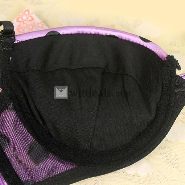 フロントホックブラジャー ドット柄 ショーツセット 下着 盛りブラ ブラセット ブラショー レディース かわいい