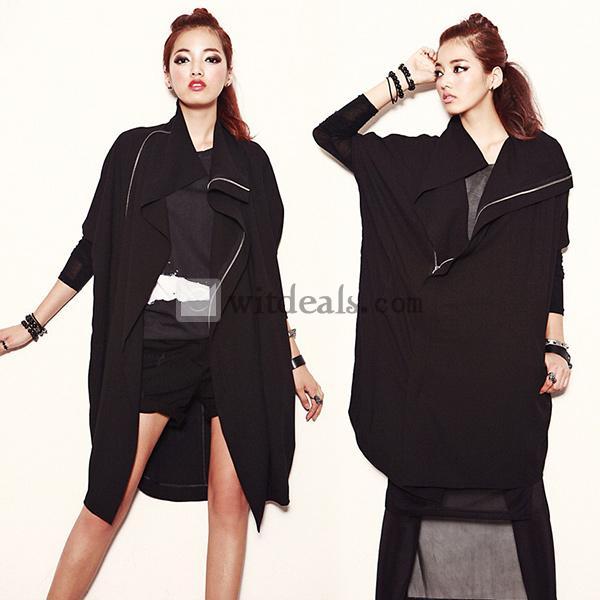 開襟レディースコート 秋冬新作のパーカー ジャケット おしゃれ 韓国風長袖コート コットン ブラック