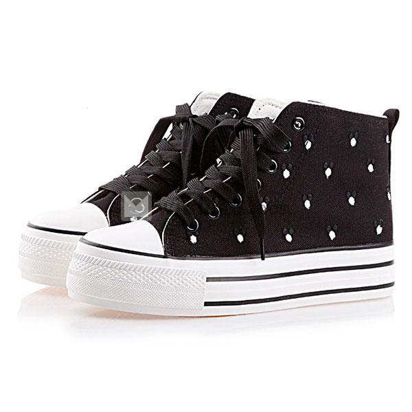 カジュアル スニーカー キャンバス シューズ 厚底スニーカー 靴 レディース 布靴