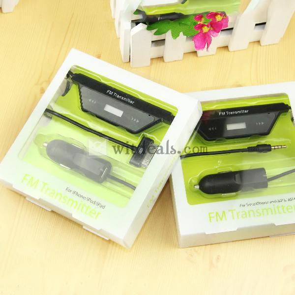iPhone5/5s車載トランスミッタ スピーカー ワイヤレス サムスン/ソニーなどのスマートホンにも対応　