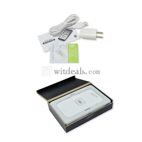 Galaxy Note2/S4用ワイヤレス充電器 モバイルバッテリー 【ケーブルなくても充電可能】 S4/Note2に対応 ホワイト