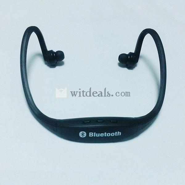 両耳Bluetoothヘッドセット イヤフォン イヤホン ブルートゥース Bluetooth サムスン/iPhone/HTCなど対応 スポーツタイプ ブラック