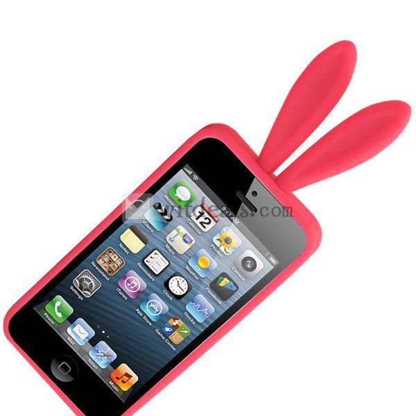 可愛いiPhone5Sシリコンケース スタンド機能付き かわいいラビット 全6色