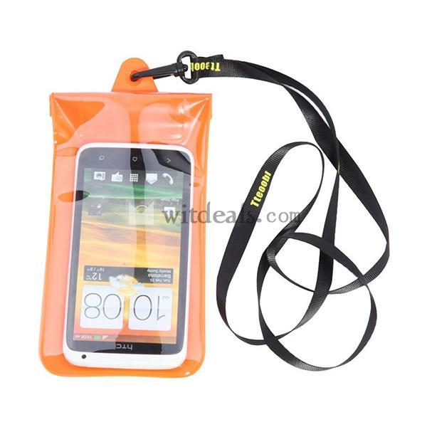 ネックストラップ付き iPhone5S防水バッグ 防水ケース iPhone5/5S/4/4S/HTC one/サムソンなど対応可