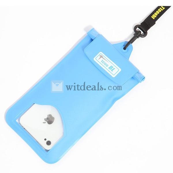 ネックストラップ付き iPhone5S防水バッグ 防水ケース iPhone5/5S/4/4S/HTC one/サムソンなど対応可