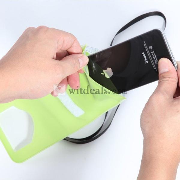 ネックストラップ付き iPhone5S防水バッグ 防水ケース iPhone5/5S/4/4S/HTC one/サムソンなど対応可