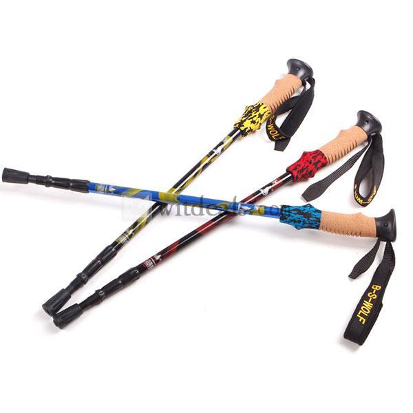 I型 トレッキングステッキ ポール 登山杖 マウンテントレッキングステッキ 3段式