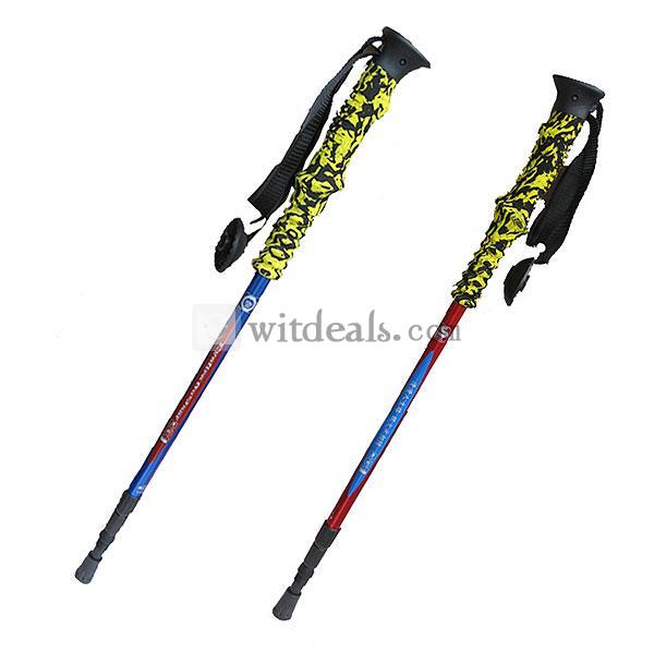 超軽量 3段式 トレッキングステッキ トレッキングポール 杖 I型 登山杖 ポール ステッキ ハイキング トレッキング 登山