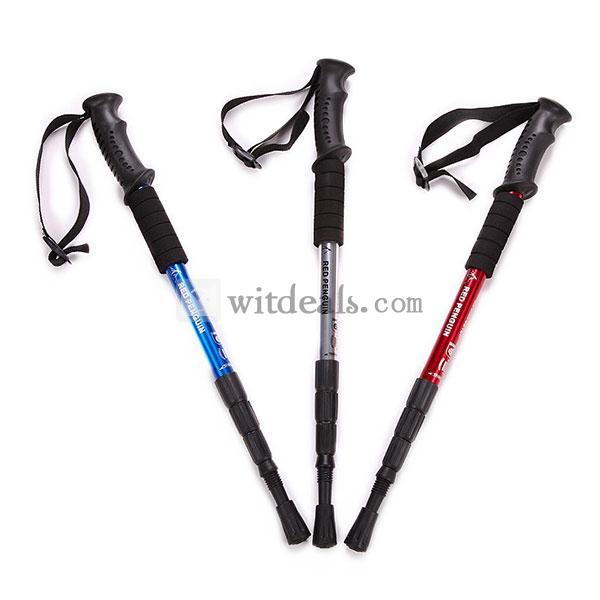超軽量 4段式 ストック 登山 トレッキングステッキ I型 登山杖 ポール ステッキ ハイキング トレッキング 山登り