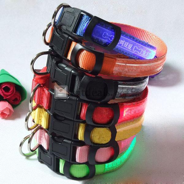 犬用品 首輪 犬 LED 光る首輪 LED首輪 刻印 ペット ペット用品 ペットグッズ XS/Sサイズ