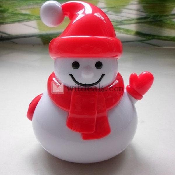 TFカード用ミニスピーカー クリスマス雪だるまスピーカー イヤホン用できる 子供にプレゼント プラスチック
