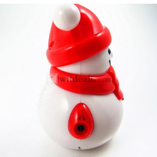 ミニスピーカー クリスマス雪だるま スピーカー TFカード用スピーカー 子供に プレゼント プラスチック ファッション ホワイト