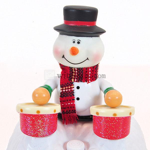 クリスマスオルゴール 雪だるま太鼓を打ち 誕生日プレゼント (´∇｀)＜Merry☆Christmas (*´`)