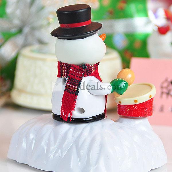 クリスマスオルゴール 雪だるま太鼓を打ち 誕生日プレゼント (´∇｀)＜Merry☆Christmas (*´`)
