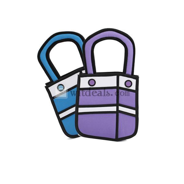 2D手提げバッグ レディース 2D バッグ ハンドバッグ 漫画バッグ おもしろい バッグ