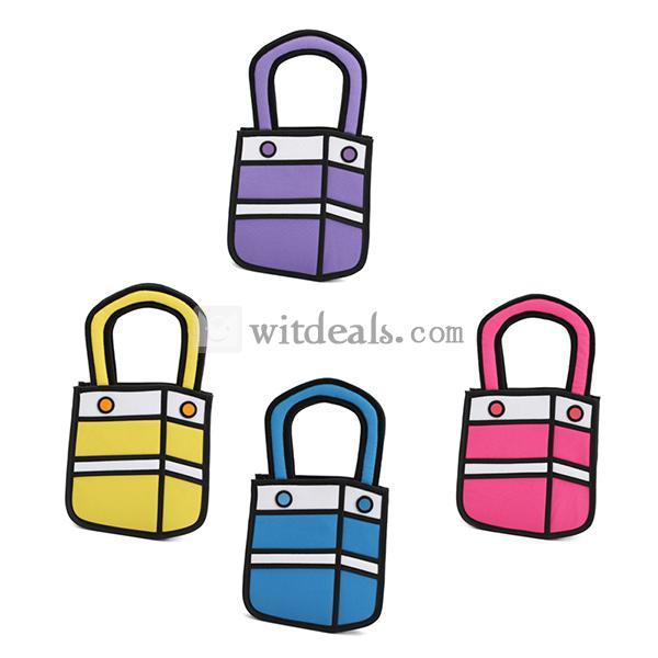 2D手提げバッグ レディース 2D バッグ ハンドバッグ 漫画バッグ おもしろい バッグ