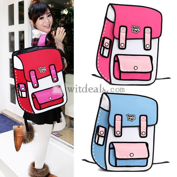 3Dリュックバッグ 漫画バッグ 男女共用バッグ バッグ メンズ バッグレディース ペアグッズ カップル お揃い 可愛い