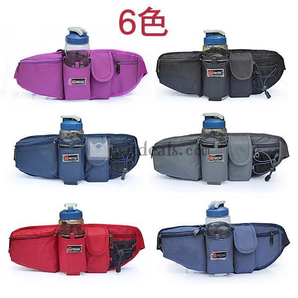 アウトドア ウェストバッグ ウエストポーチ 水筒用 ポーチ付き
