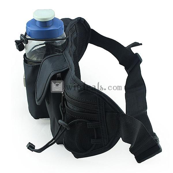 アウトドア ウェストバッグ ウエストポーチ 水筒用 ポーチ付き