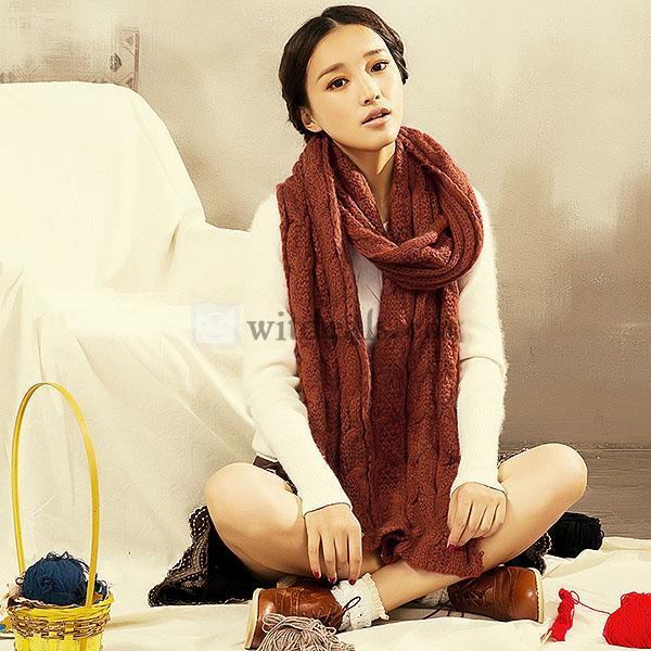 モヘアロングマフラー レディース アクセサリー ストール 厚手 大判 ニットマフラー 通販