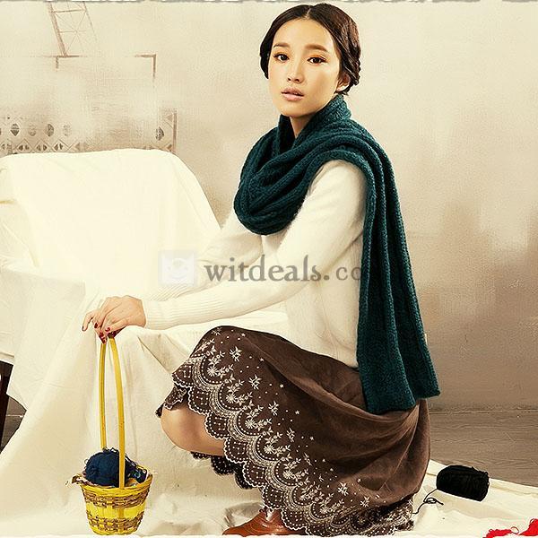 モヘアロングマフラー レディース アクセサリー ストール 厚手 大判 ニットマフラー 通販