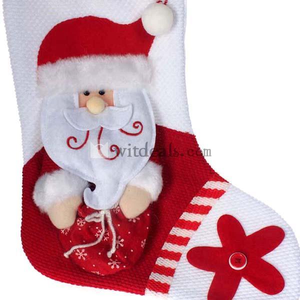 サンタソックス クリスマス靴下 ランダム発送 サンタクロース 室内 デコレーション 壁掛け サンタコスチューム 2枚セット