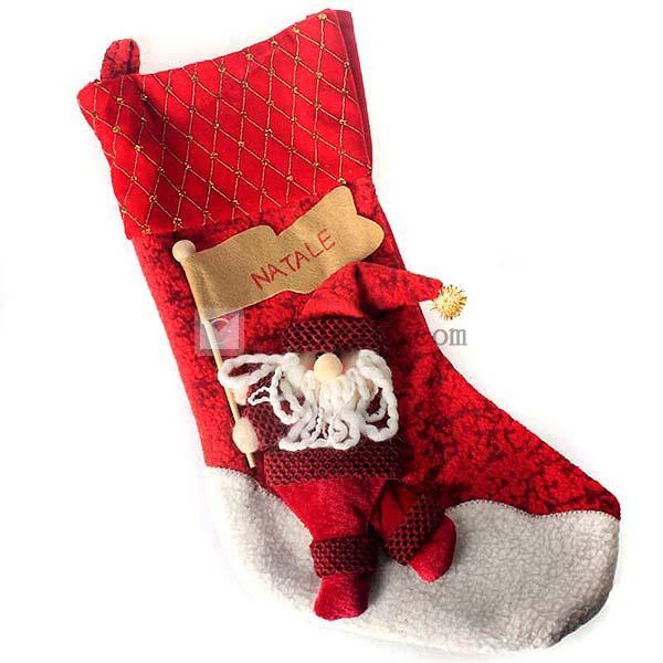 プレゼントソックス 靴下 くつ下 クリスマスソックス 靴下 飾り プレゼント袋 ラッピングバッグ オーナメント 2個セット