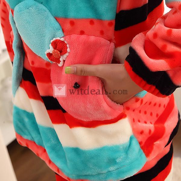 厚手ルームウェア パジャマ パンツ お部屋着 可愛い レディース あったか 冬用 帽子付き 上下セット