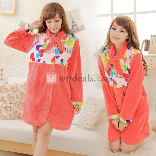 ルームワンピース レディース パジャマ ワンピース バスローブ バス ワンピース 部屋着 ルームウェア 長袖 可愛い