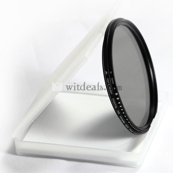 カメラ用 可変式 NDフィルター 減光 ND2-ND400 77mm