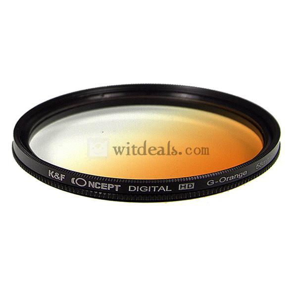 ハーフグラデーションフィルター 72mm 3枚入り（ブルー/グレー/オレンジ）カメラハーフフィルター 汎用 撮影機材