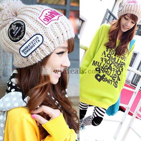 ニットキャップ レディース帽子 編み キャンディカラーボン付き レディース対応 おしゃれ 毛系帽子 冬用品