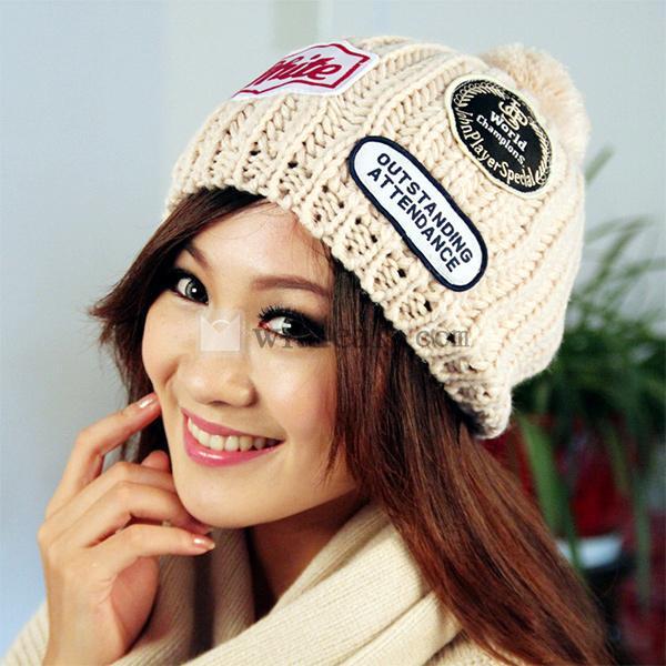 ニットキャップ レディース帽子 編み キャンディカラーボン付き レディース対応 おしゃれ 毛系帽子 冬用品