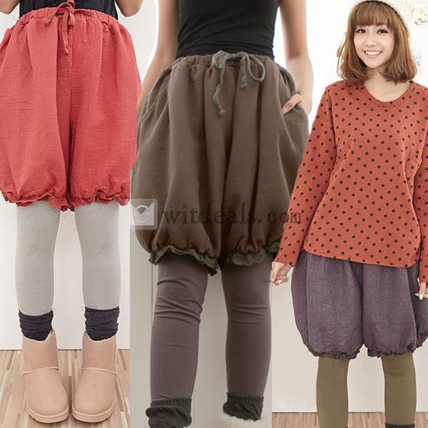 サルエルショートパンツ レディース サルエルパンツ ボトムス 大人可愛いい