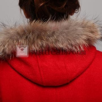 九分丈袖コート ショートダッフルコート フード付きコート オーバーコート女性向け アウターウェア 防寒