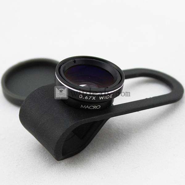 iphone5s/iphone5c対応クリップ式広角レンズ レンズキット スマートフォン用 iphone サムスン 取り外し可能