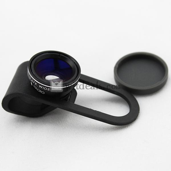 iphone5s/iphone5c対応クリップ式広角レンズ レンズキット スマートフォン用 iphone サムスン 取り外し可能