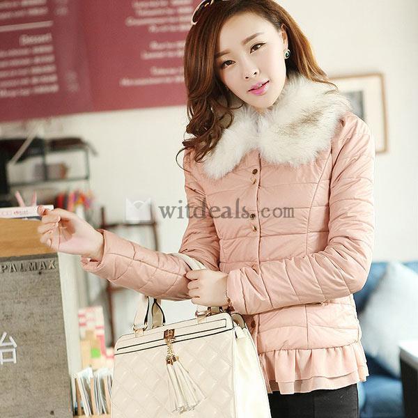 長袖 ショートダウンコート ダウンジャケット アウター ダウン レディース ファー人気ダウンジャケット ピンク グリーン