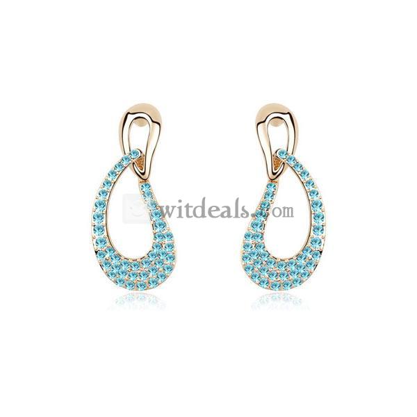 ラインストーン イヤリング 耳 レディース アクセサリー デート ピアス おしゃれ 全５色