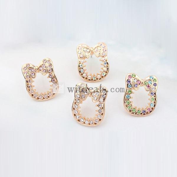 イヤリング 復古ピアス ペア 合金 猫ピアス 新作のレディース用品 アクセサリー 飾り物 カワイイ ２セット