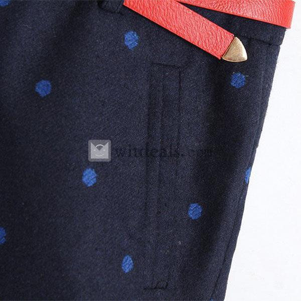 冬 ショートパンツ ショーパン パンツ ドット柄 ストレッチ ショート レディース 秋冬 秋物