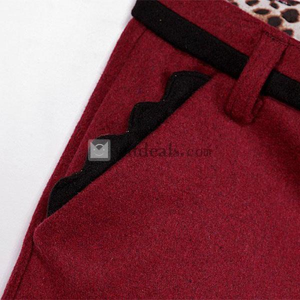 秋冬ショートパンツ 無地 ラシャ レディースパンツ キュロット 秋物 冬物 無地 全3色